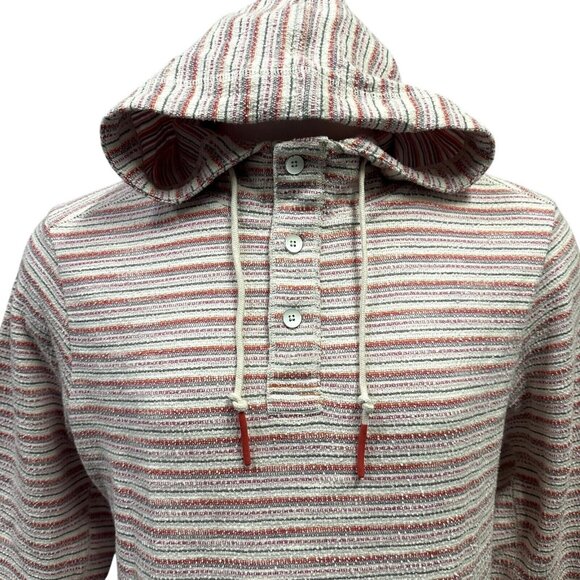 Tommy Bahama Men's Size Small North Beach Baja Hoodie Coconut Stripe - Picture 2 of 9